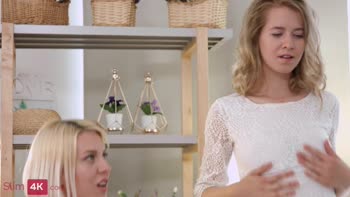Sweet Blonde Teens (18+) Share One Big Rod in Steamy Threesome