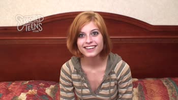 Fiery redhead exposes her big cock and lustful skills
