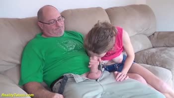 Skinny Teen (18+) Destroyed by Stepdad's Massive Cock