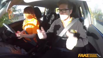 Ryan Ryder Seduces Ginger Teen (18+) Ella Hughes in Fake Driving School Thrill