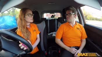 Ryan Ryder Seduces Ginger Teen (18+) Ella Hughes in Fake Driving School Thrill