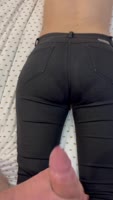 Cumming on Her Denim Delight