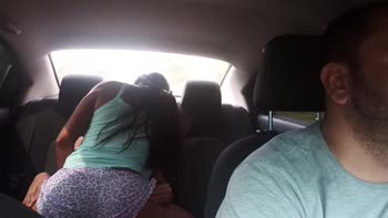 BekaGrey's Steamy Uber Ride: Brunette Latina Fucks in the Backseat