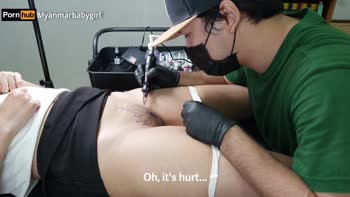 Myanmar Baby Girl's Tattooed Temptation: Rough Sex & Creamy Orgasms