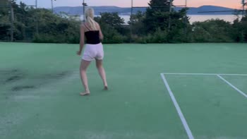 YoungLovelyLory's Shameless Vacation Betrayal On The Tennis Court