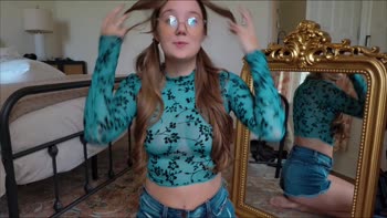 Nerdy Cutie Sableheart7249 Bares All: Tiny Tits & Nipples Uncovered