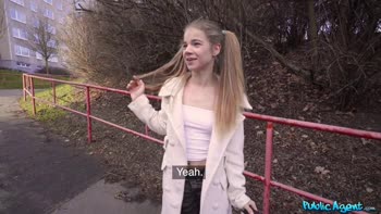 Spanish Teen (18+)'s Math Struggles Solved by a Hung Stud Outside
