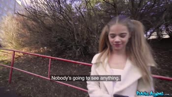 Spanish Teen (18+)'s Math Struggles Solved by a Hung Stud Outside