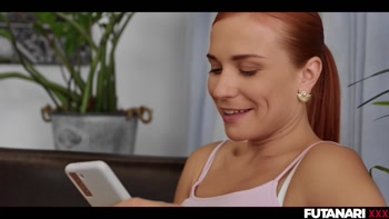 Clemence Audiard's Redhead Futa Surprises with a Sensual Big Dick Cumshot