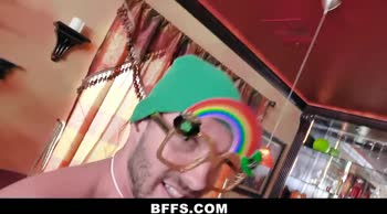 Quinton James - Lucky Teens (18+) Share a Giant Cock in a Wild St. Patrick's Day Orgy