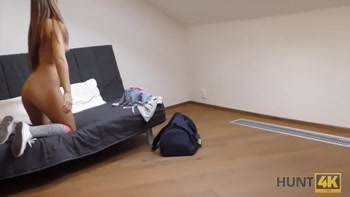 HUNT4K. Crazy fucking action performed by lovely dollface for money