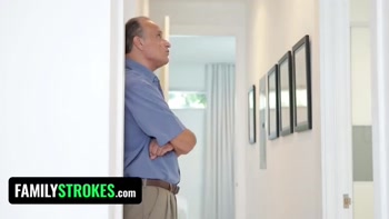 Stepson Hammers StepMom's Giant Ass While Husband is Locked in the Bathroom