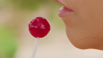 Alissa Foxy's Outdoor Solo Delight: Lollipop Sucking & Fingering