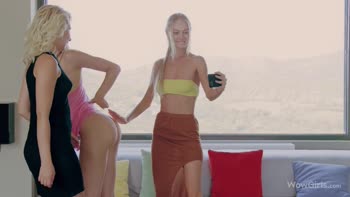 Nancy A Joins Blonde Threesome with Lily Bella & Freya Mayer