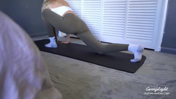 CarryLight MILF Spontaneously Seduces Step Son in POV Yoga Pants Cum Quick