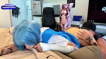 QroZne's Rei Ayanami Evangelion Cosplay Gets Rough in Brazilian Big Ass Intercourse