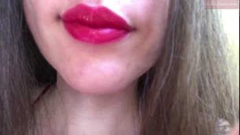 AnaGloriasfetishes - AnaGloria's Sassy Tease: Red-Lipstick Kisses & Flirtatious Bites