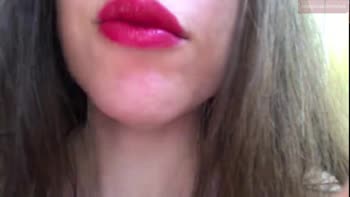 AnaGloriasfetishes - AnaGloria's Sassy Tease: Red-Lipstick Kisses & Flirtatious Bites