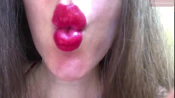 AnaGloriasfetishes - AnaGloria's Sassy Tease: Red-Lipstick Kisses & Flirtatious Bites