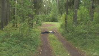 Wild Woodland Delights: Virginia's Sizzling Blowjob and Doggy Style