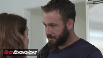 Chad White and Petite Rosalyn Sphinx in a Teen (18+) Babysitter's Rough Fuck