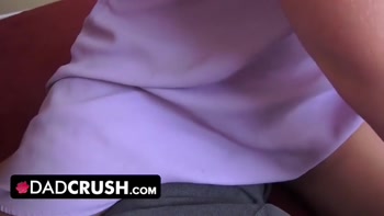 Dadcrush - Lusty Brunette Babe with Big Ass Turns Movie Night Into Hardcore Fucking Scene