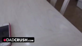 Dadcrush - Lusty Brunette Babe with Big Ass Turns Movie Night Into Hardcore Fucking Scene