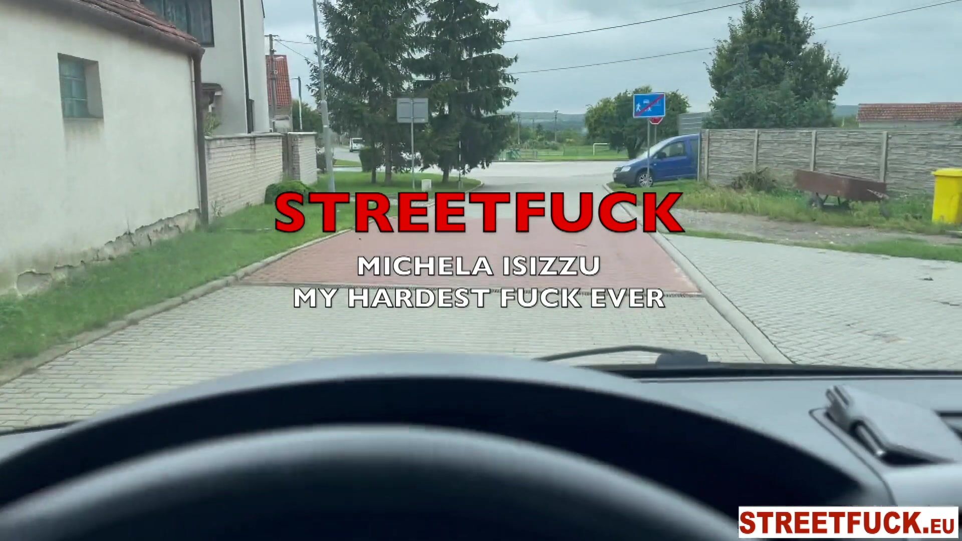STREETFUCK INCREDIBLE SCREAMING SHAKING ORGASMS - Michaela Isizzu Cum Runs down her Face