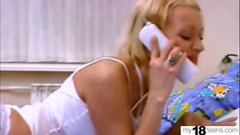 Homemade Homework Help Ends in Steamy Blonde Blowjob