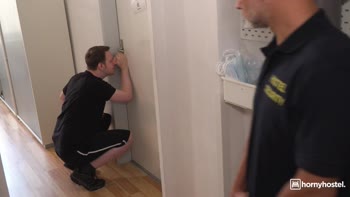 Christian Clay's Surprise Fuck at HornyHostel - Huge Cock for Busty Blonde