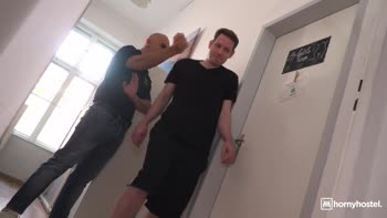 Christian Clay's Surprise Fuck at HornyHostel - Huge Cock for Busty Blonde
