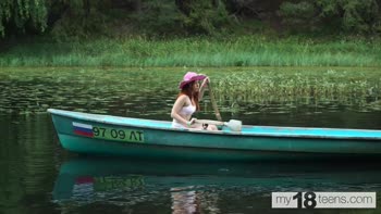 Nika Nut's Solo Fishing Frenzy: Redhead's Naturals Get Naughty on the Water