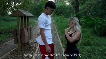 Naty Delgado's Park Surprise: A Hot Stranger's Big Cock