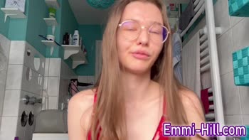 Teen (18+) EmmiHill's Public Pissing Spree at the Kino