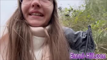 Teen (18+) EmmiHill's Public Pissing Spree at the Kino