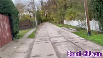 Teen (18+) EmmiHill's Public Pissing Spree at the Kino