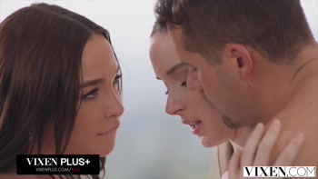VIXEN Curvy Hottie Rissa May Loves To Share Her Hubby's Cock With Stunner Hazel Moore