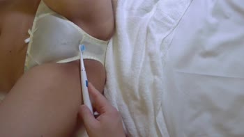 Momojir69's Squirting Orgasms Ignite with Electric Toothbrush Delight