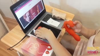 Filipina Porn Video Teases with Vibrating Licker Toy Orgasm