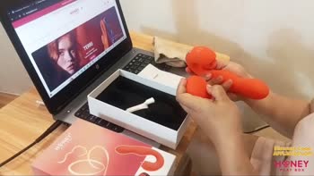 Filipina Porn Video Teases with Vibrating Licker Toy Orgasm