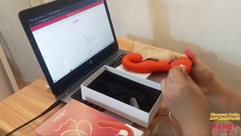 Filipina Porn Video Teases with Vibrating Licker Toy Orgasm