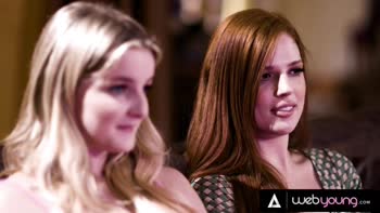 Blonde Beauty Scarlett Mae Scissors Her Brunette Roommate Eliza Eves to Ecstasy