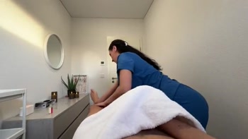 German Nurse's Steamy Massage Escape