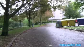 PublicAgent Hot Brunette MILF Gets Fucked Hard for Cash on Car Bonnet
