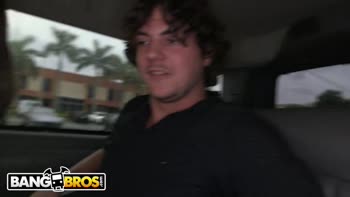 Lily Love's Big Boobs Lure Guys into Public Fun on the Bang Bus