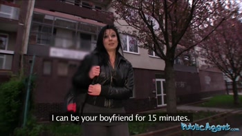 Public Agent - nervous cheating girlfriend has real and risky outdoor sex