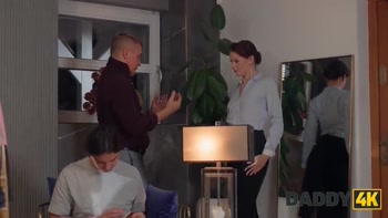 DADDY4K. My Daddy is interviewing my Girlfriend while he fucks her