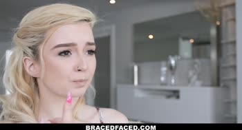 Lexi Lore's First Date Fuck: Tiny Blonde Teen (18+)'s Braces Get Cum-Covered