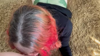 Ahegao Witch's Fiery Redhead Rendezvous: Deepthroat Delights & Cumshot Finale