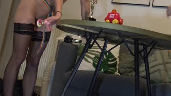 Game's Sizzling Handjob Challenge with Petite College Cutie
